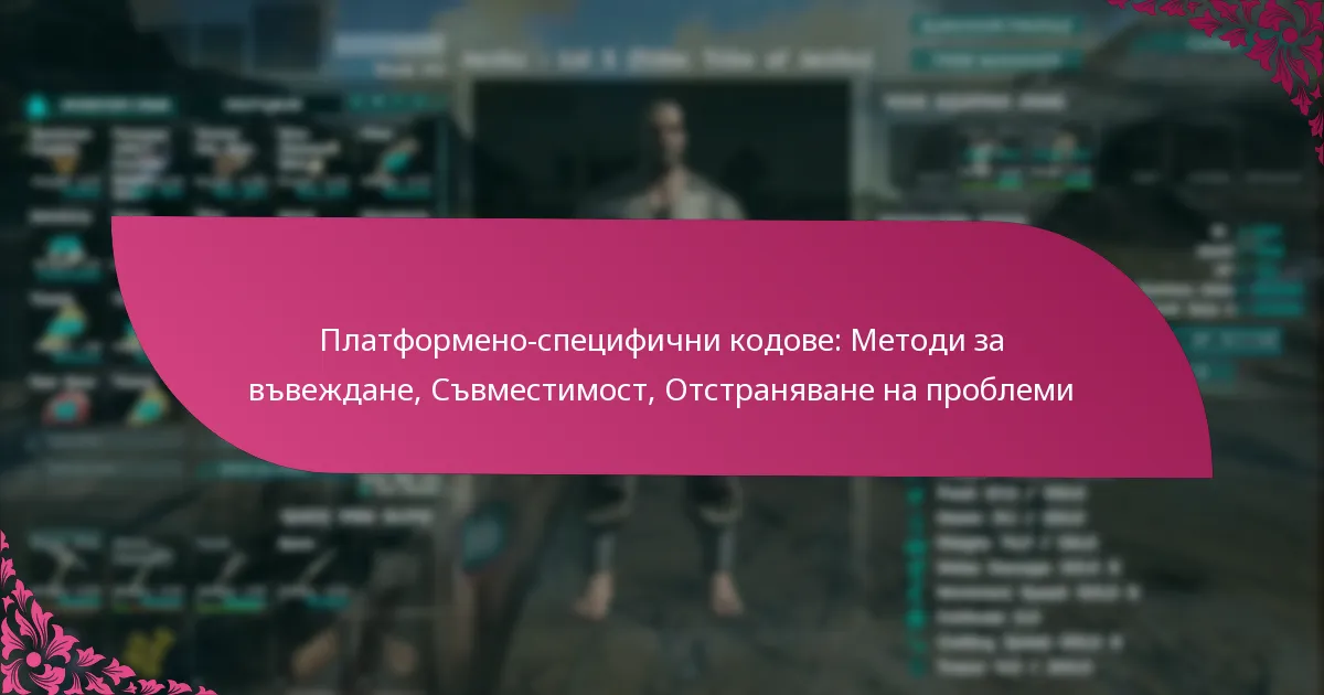 Платформено-специфични кодове: Методи за въвеждане, Съвместимост, Отстраняване на проблеми