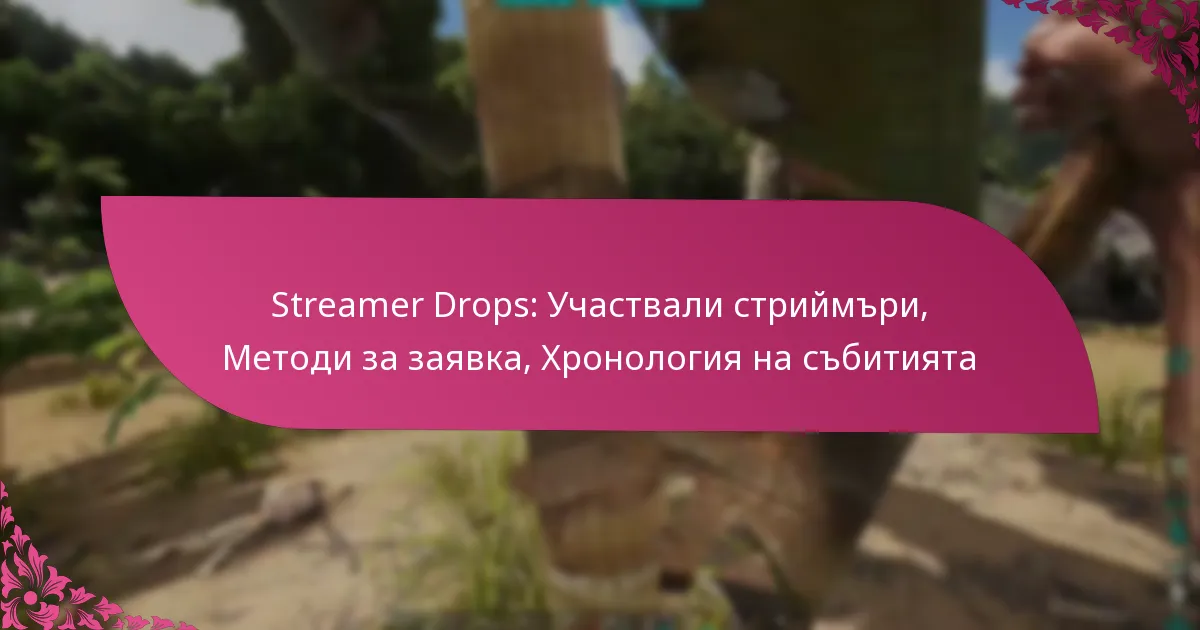 Streamer Drops: Участвали стриймъри, Методи за заявка, Хронология на събитията