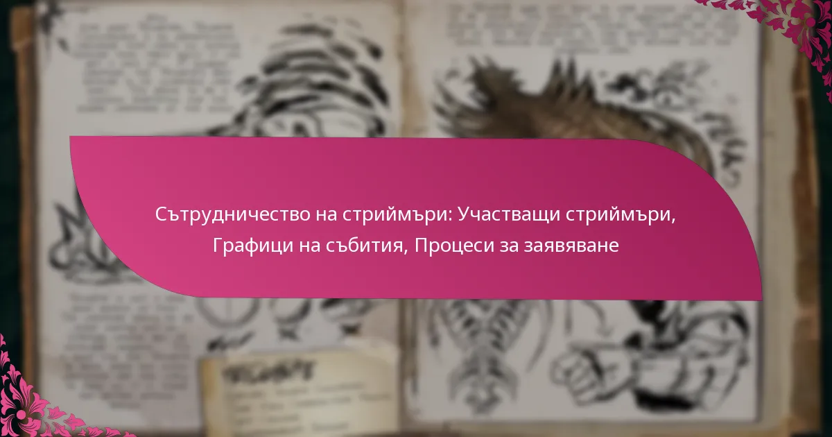 Сътрудничество на стриймъри: Участващи стриймъри, Графици на събития, Процеси за заявяване